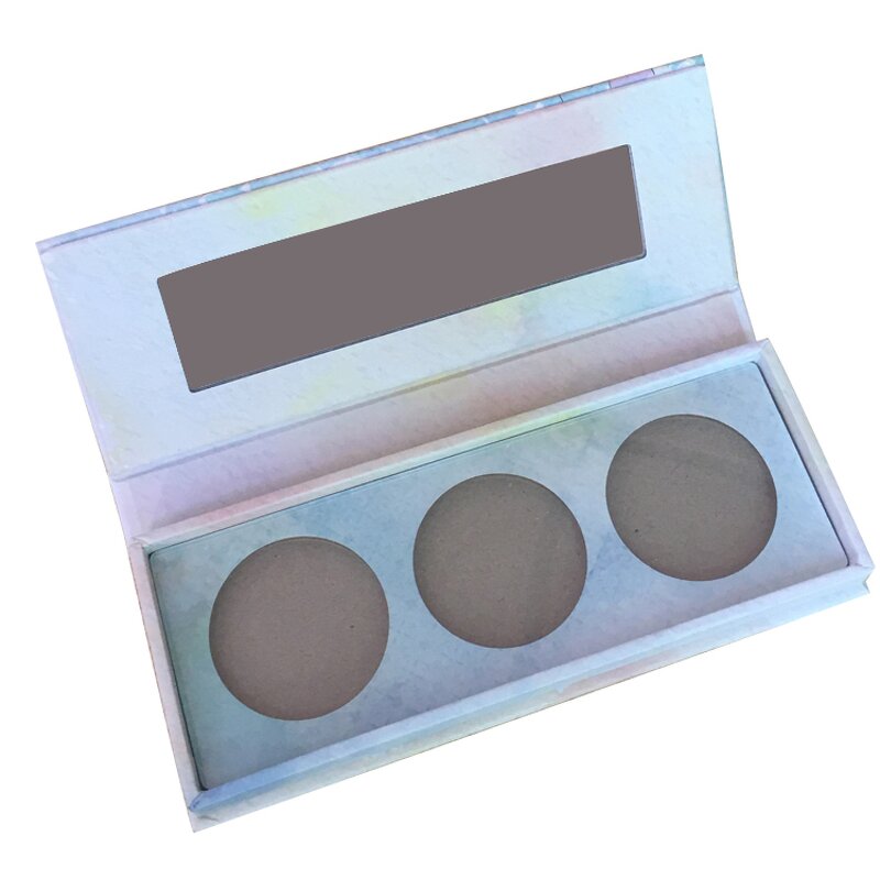 Eyeshadow Box - Manufacturer 2025 Magnetic 3 Color Custom Logo Empty Paper Palette