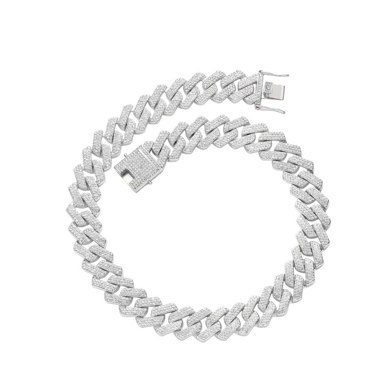 Cuban Chain - Manufacturer 20MM Hip Hop Rap Zinc Alloy Rhinestone Iced
