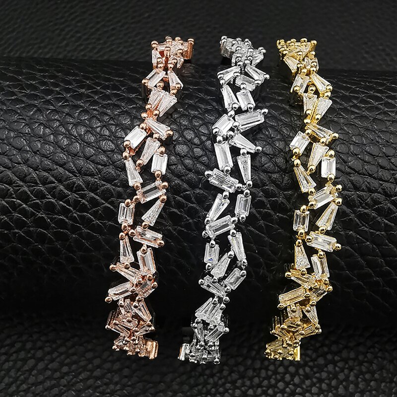 Bracelet - Manufacturer 18K Gold Micro Pave 3A Zircon Tennis Diamond