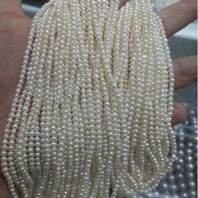Pearl Chain - Manufacturer 2-3mm Potato Natural Freshwater Small Pearls