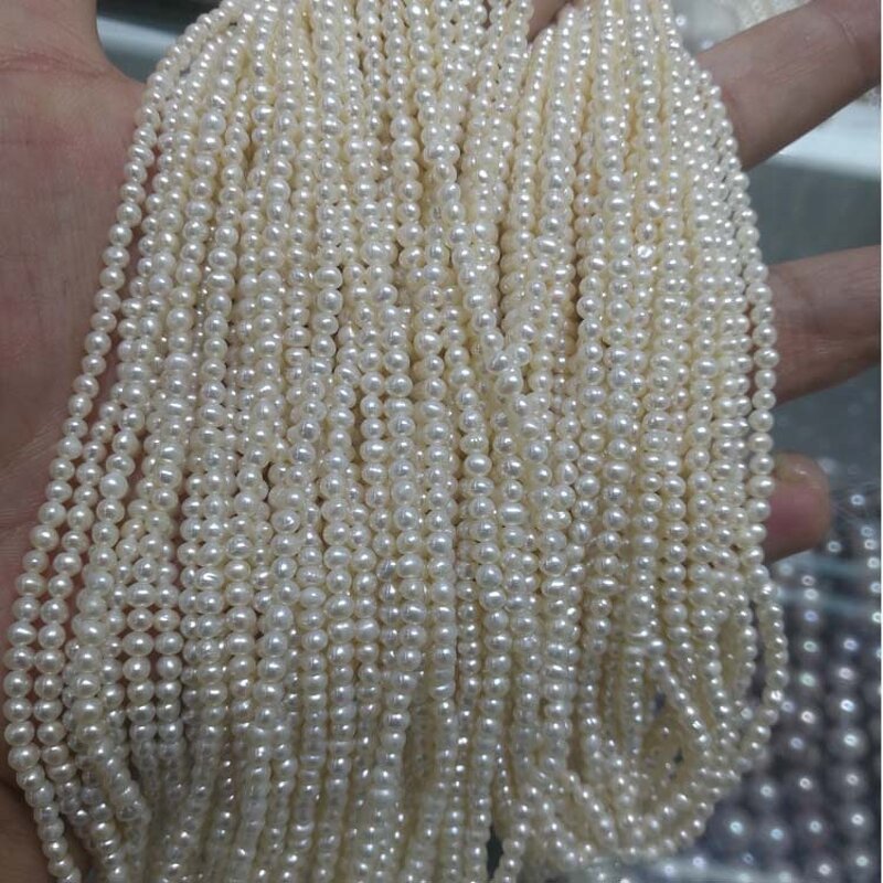 Pearl Chain - Manufacturer 2-3mm Potato Natural Freshwater Small Pearls