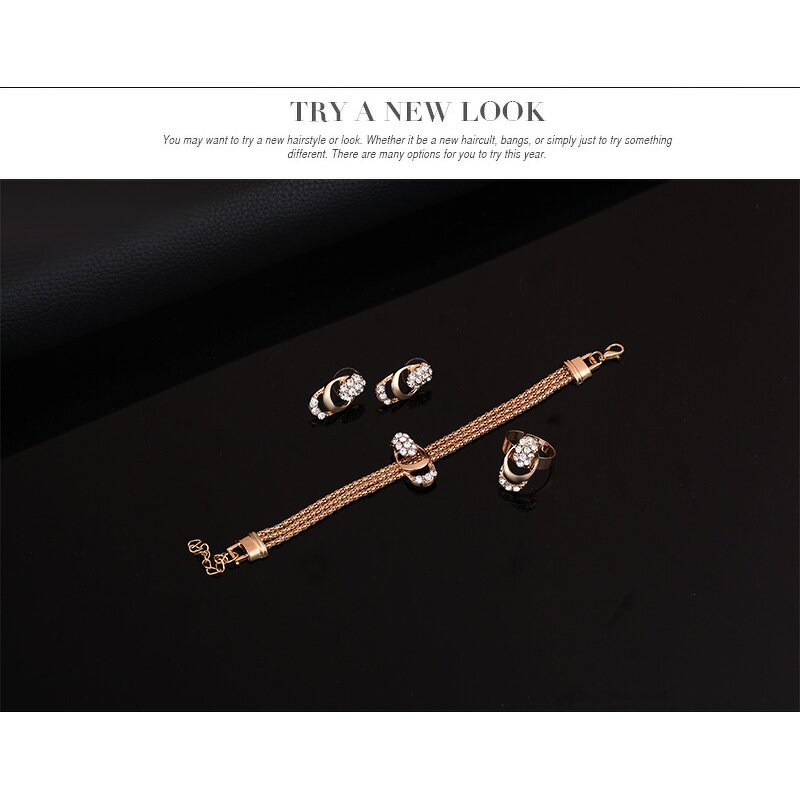 Jewelry Set - Manufacturer 4PCS African Tassel 18K Gold Dubai Crystal Bridal