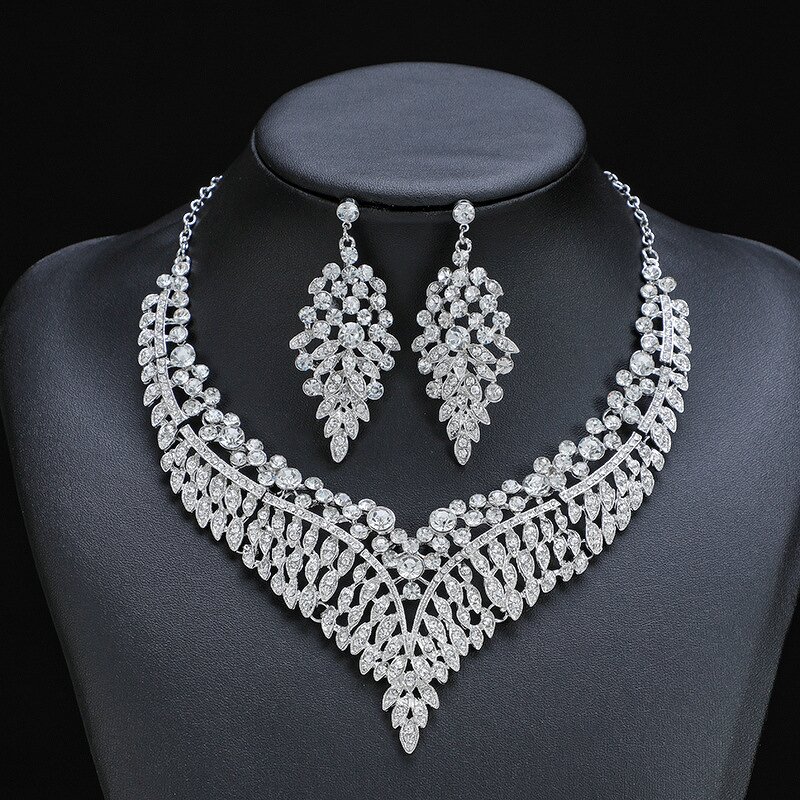 Jewelry Set - Manufacturer Water Drop Crystal Fashion Wedding Women