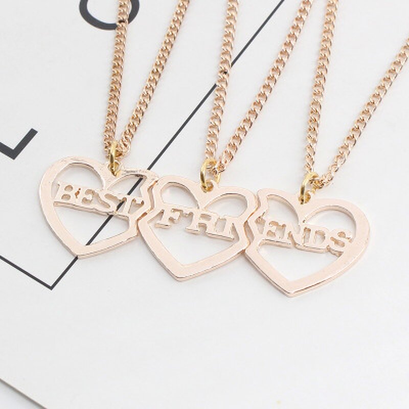 Necklace - Manufacturer 3 Best Friend Forever Gold Jewelry 2023 Hot Selling