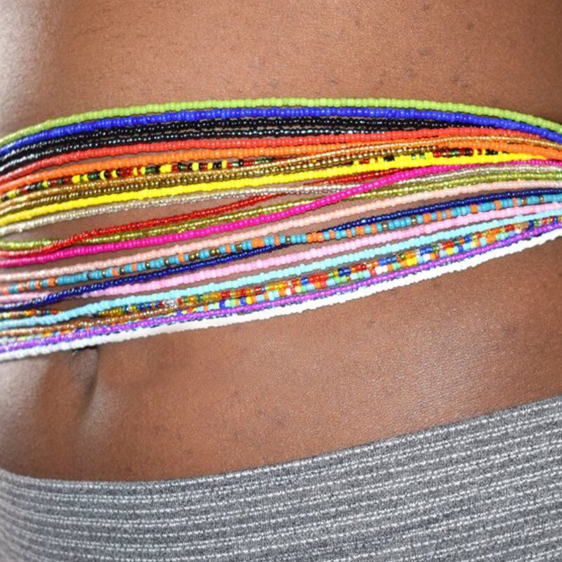 Waist Beads - Manufacturer African Bohemian Elastic Rice Bead Belly Chain