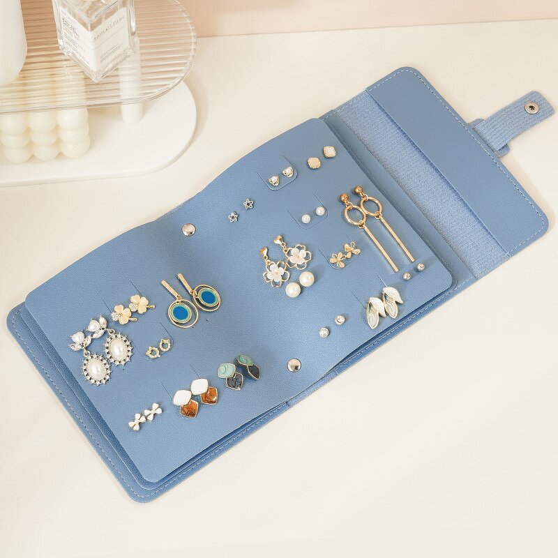 Earring Holder - Manufacturer Portable PU Leather See Jewelry Organizer