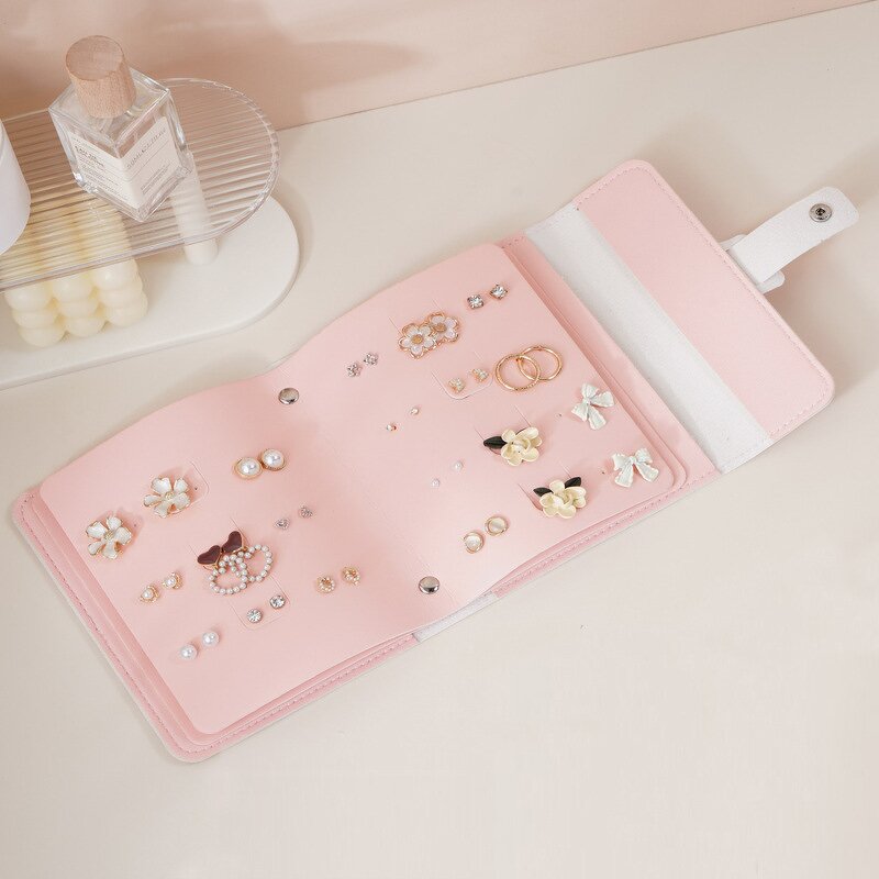 Earring Holder - Manufacturer Portable PU Leather See Jewelry Organizer