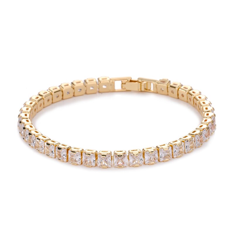 Bracelet - Manufacturer Luxury Glitter Zircon Gold Plated Crystal Bangle