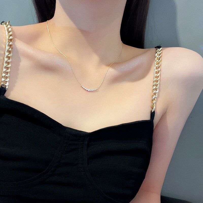 Necklace - Manufacturer 18K Gold Plated Geometric Crystal Zircon Choker
