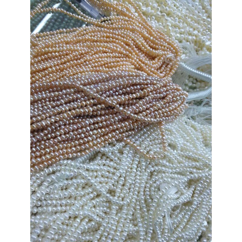 Pearl Chain - Manufacturer 2-3mm Potato Natural Freshwater Small Pearls