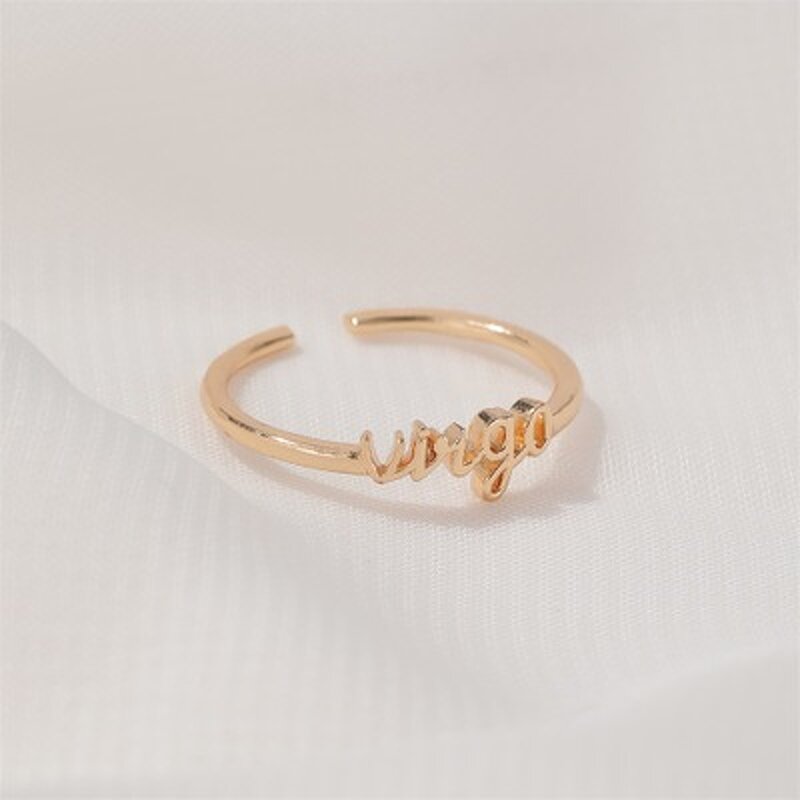 Ring - Manufacturer 12 Constellations Open Lucky Zodiac Gold Best Friend