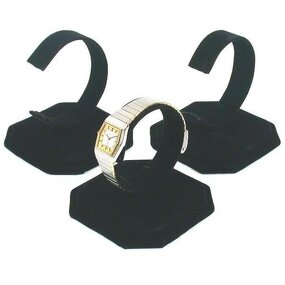 Watch Stand - Manufacturer New Suede C-shaped Bracelet Display Storage