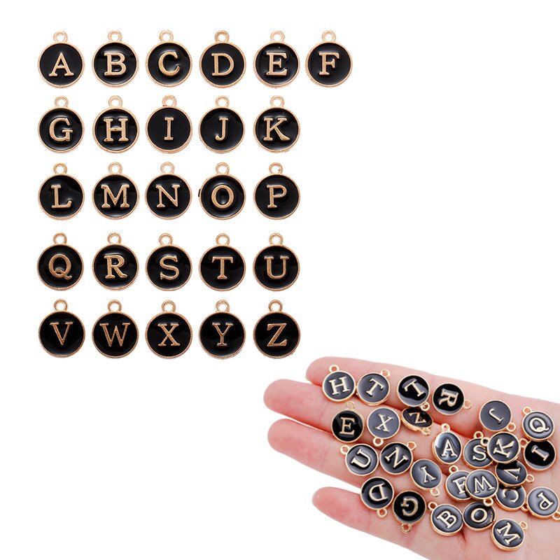 Charms - Manufacturer 26 Alphabet Letter DIY Bracelet Making Accessories