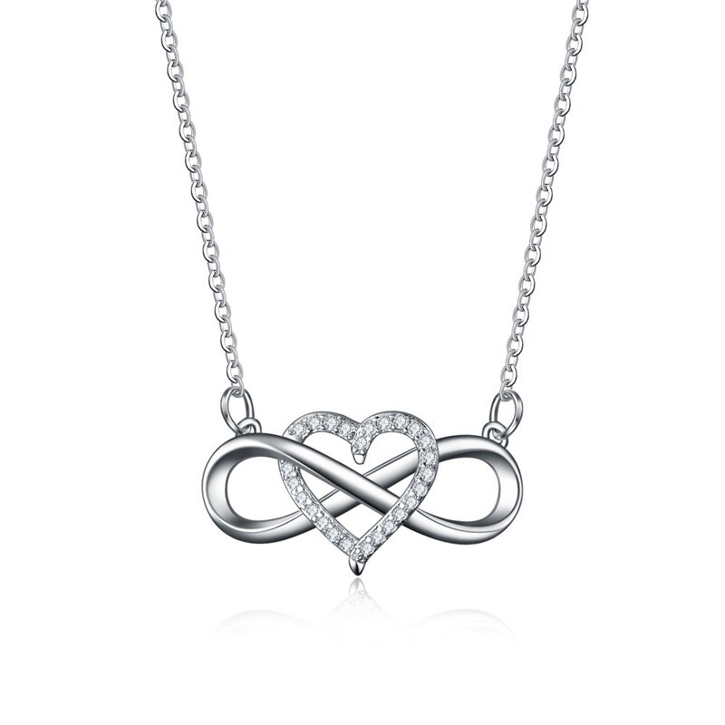 Necklace - Manufacturer Zircon Heart Gold Infinity Lovers Pendant for Women