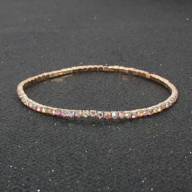 Bracelet - Manufacturer Multicolor Rhinestone Elastic Tennis Pulsera