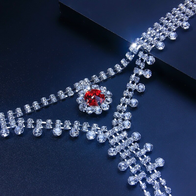 Body Chain - Manufacturer Sexy Rhinestone Bra Thong Bikini Belly Set