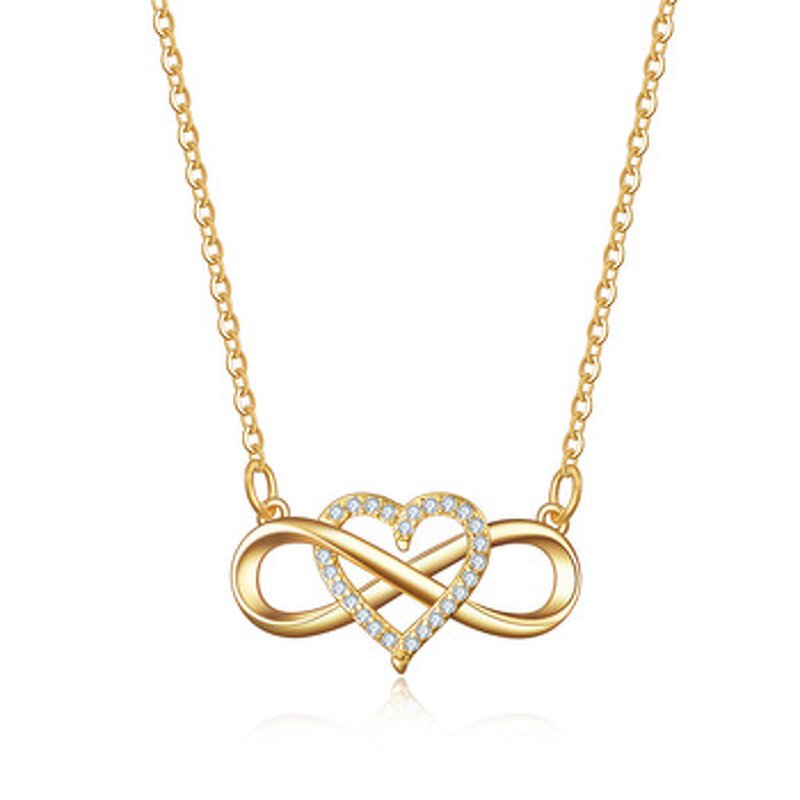 Necklace - Manufacturer Zircon Heart Gold Infinity Lovers Pendant for Women