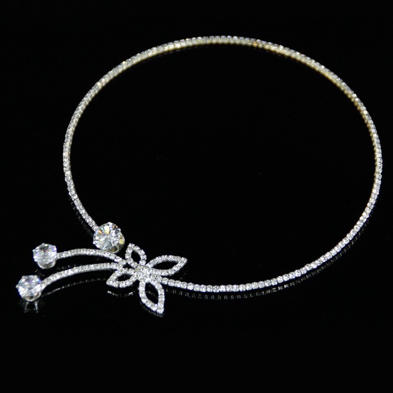 Necklace Set - Manufacturer 2PCS Butterfly Zircon Clavicle Chain Short