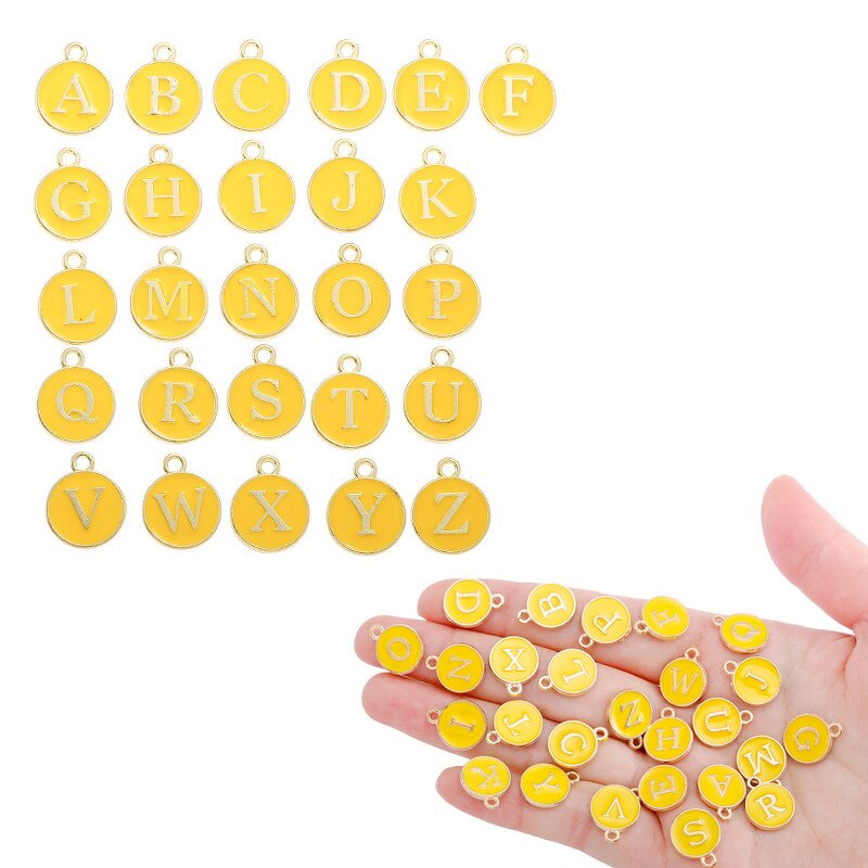Charms - Manufacturer 26 Alphabet Letter DIY Bracelet Making Accessories