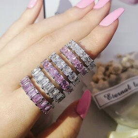 Ring - Manufacturer Luxury Zircon Full Diamond Knuckle Bling for Women
