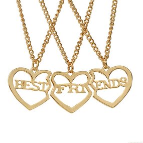 Necklace - Manufacturer 3 Best Friend Forever Gold Jewelry 2023 Hot Selling