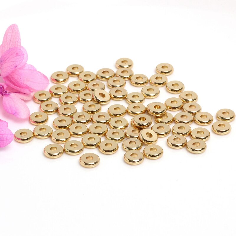 Spacer Beads - Manufacturer 3-10mm Copper Flat DIY Bracelet Necklace