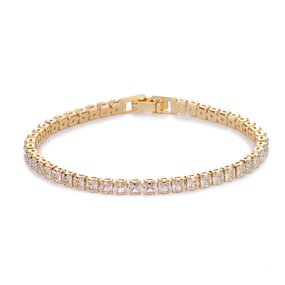 Bracelet - Manufacturer Luxury Glitter Zircon Gold Plated Crystal Bangle