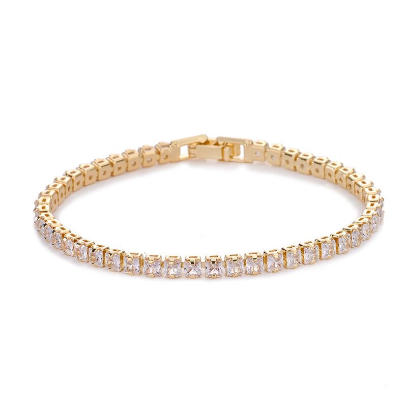 Bracelet - Manufacturer Luxury Glitter Zircon Gold Plated Crystal Bangle