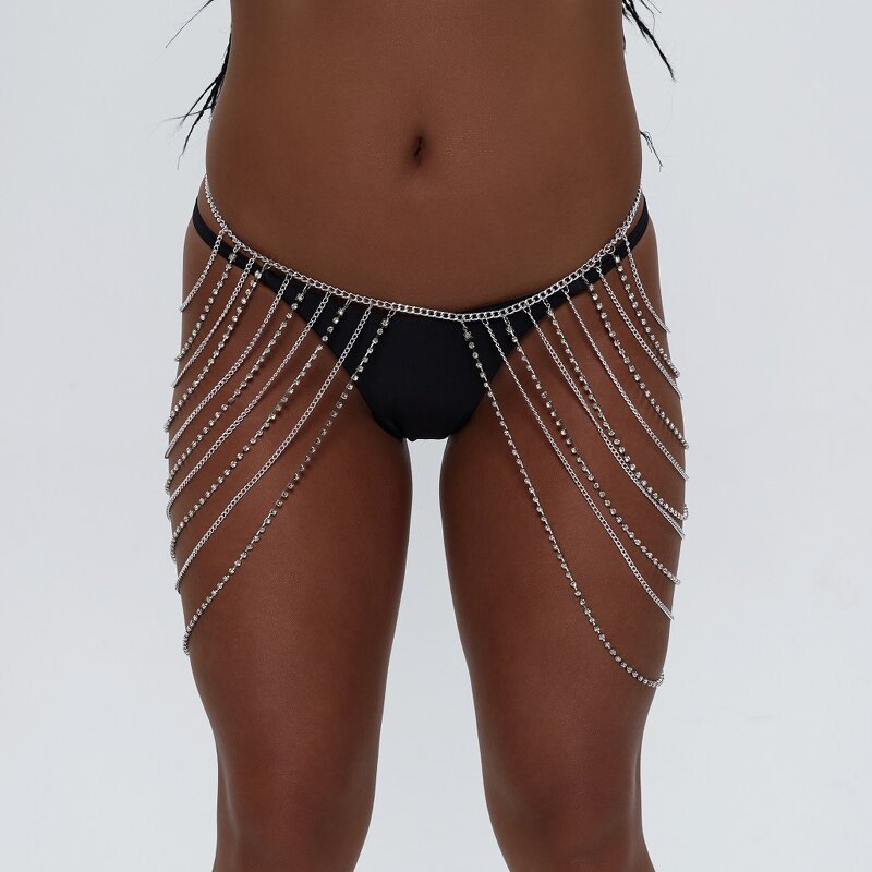 Body Chain - Manufacturer Gold Plated Rhinestone Crystal Belly Waist Women
