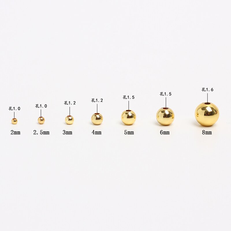 Spacer Beads - Manufacturer 18K Gold Plated Loose Vacuum 100pcs/bag