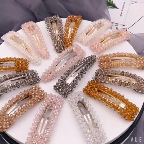 Hair Clips - Manufacturer Multi Color ABS Crystal Stainless Steel Women