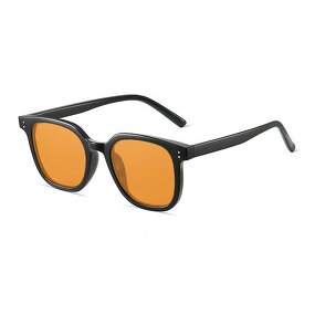 Sunglasses - Manufacturer Square Frame Orange Green UV400 Unisex