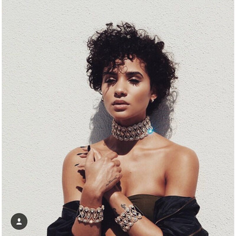 Choker - Manufacturer Punk Flower Crystal Rhinestone Gold Silver Chain