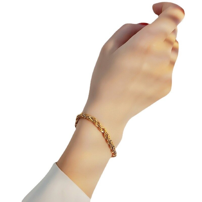 Bracelet - Manufacturer Hiphop Cuban Chain 18K Gold Plated Stainless