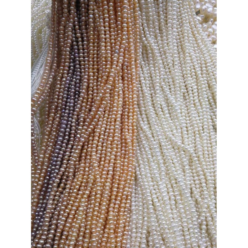 Pearl Chain - Manufacturer 2-3mm Potato Natural Freshwater Small Pearls