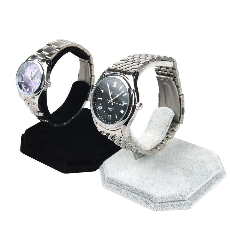 Watch Stand - Manufacturer New Suede C-shaped Bracelet Display Storage