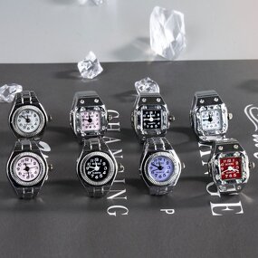 Ring Watch - Manufacturer Vintage Adjustable Square Dial Mini Unisex