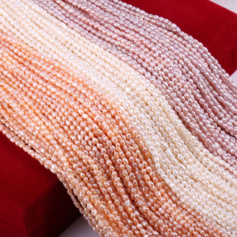 Pearls - Manufacturer 2*3-4*5MM Rice-shaped Pink White Purple Cultured