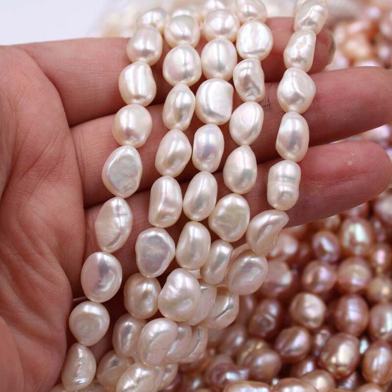 Pearl Necklace - Manufacturer 4-10MM White Nucleated Baroque Freshwater