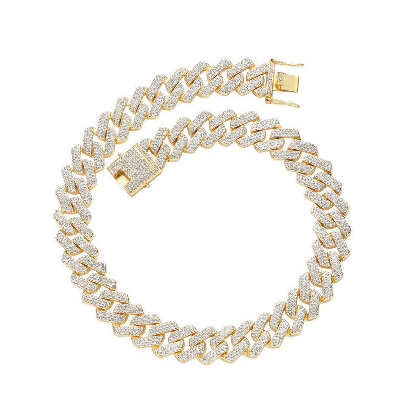 Cuban Chain - Manufacturer 20MM Hip Hop Rap Zinc Alloy Rhinestone Iced