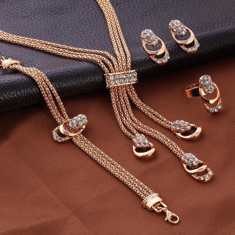 Jewelry Set - Manufacturer 4PCS Earring Necklace Fashion Women Wholesale