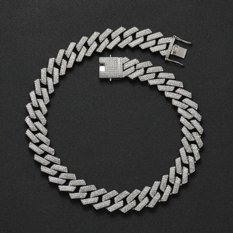 Cuban Chain - Manufacturer 20MM Hip Hop Rap Zinc Alloy Rhinestone Iced