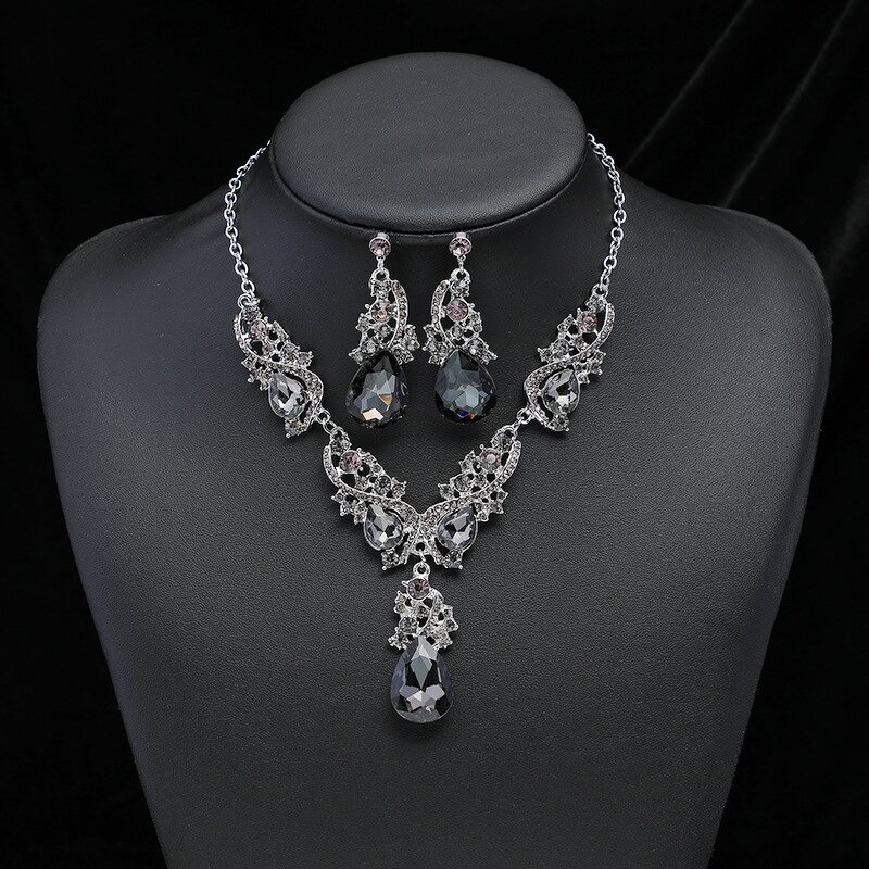 Jewelry Set - Manufacturer Crystal Bridal Gold Rhinestone Party Wedding