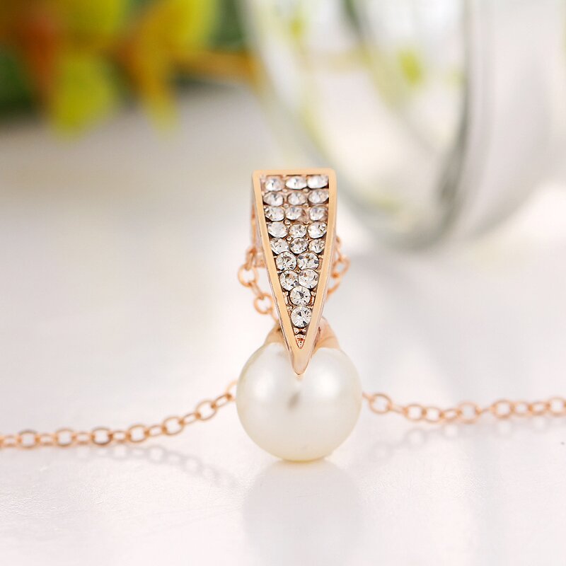 Jewelry Set - Manufacturer Imitation Pearl Rhinestone Gold Bridal Water Drop
