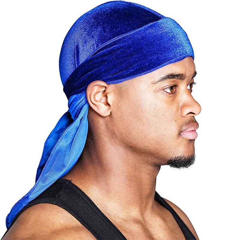 Headwear - Manufacturer 2024 Designer Velvet Durags Stretch Headwraps Men