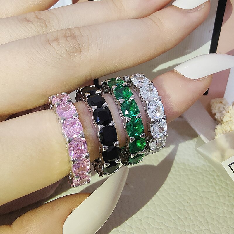 Ring - Manufacturer Luxury Zircon Full Diamond Knuckle Bling for Women
