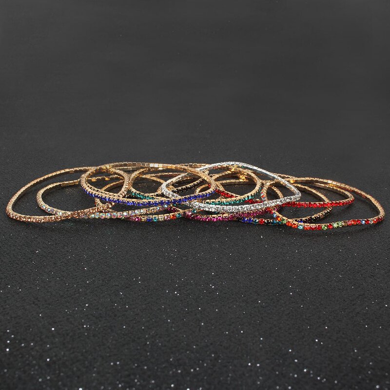 Bracelet - Manufacturer Multi Color Diamond Inlaid Elastic Daily Matching