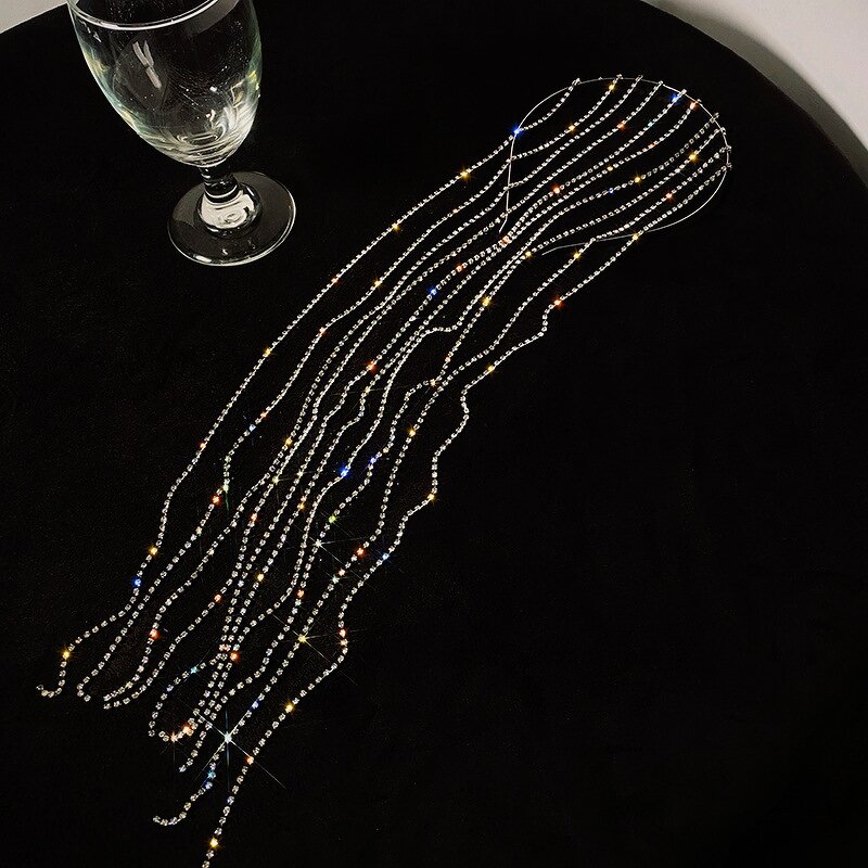 Hair Accessory - Manufacturer Crystal Rhinestone Ponytail Tassel Hairband Chain