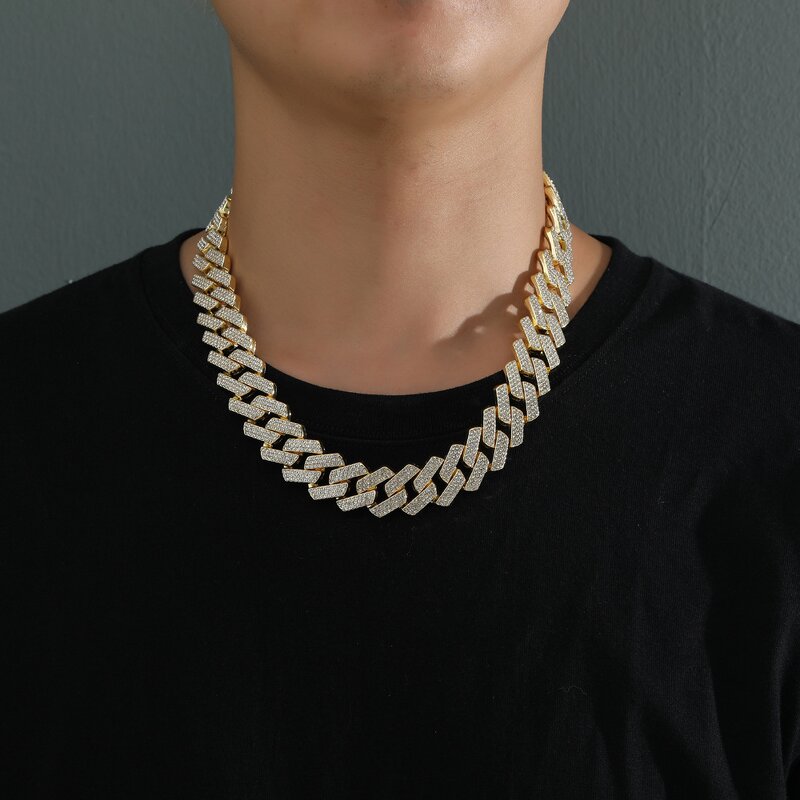 Cuban Chain - Manufacturer 20MM Hip Hop Rap Zinc Alloy Rhinestone Iced