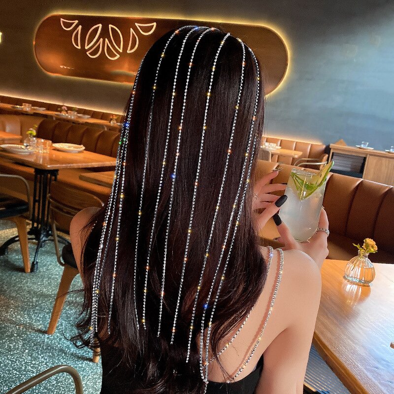 Hair Accessory - Manufacturer Crystal Rhinestone Ponytail Tassel Hairband Chain